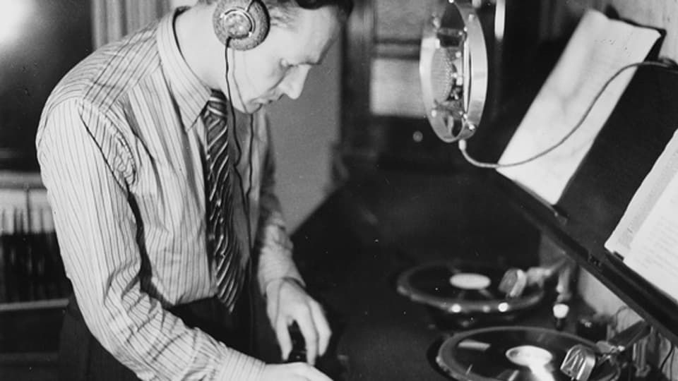 Techniker im Radio Studio Basel um 1934