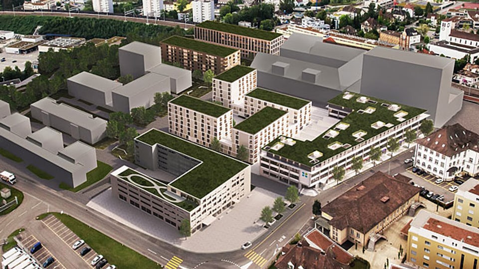 Visualisierung des neuen Lenzburger Quartiers «Lenz»