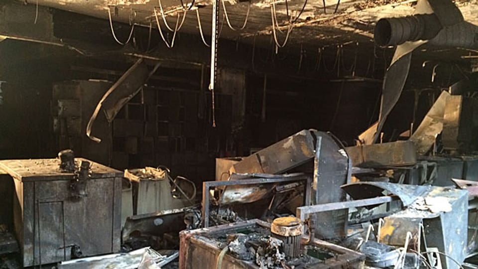 Das Feuer zerstörte die Galvanik-Abteilung der Uhrenfirma Eta in Grenchen.