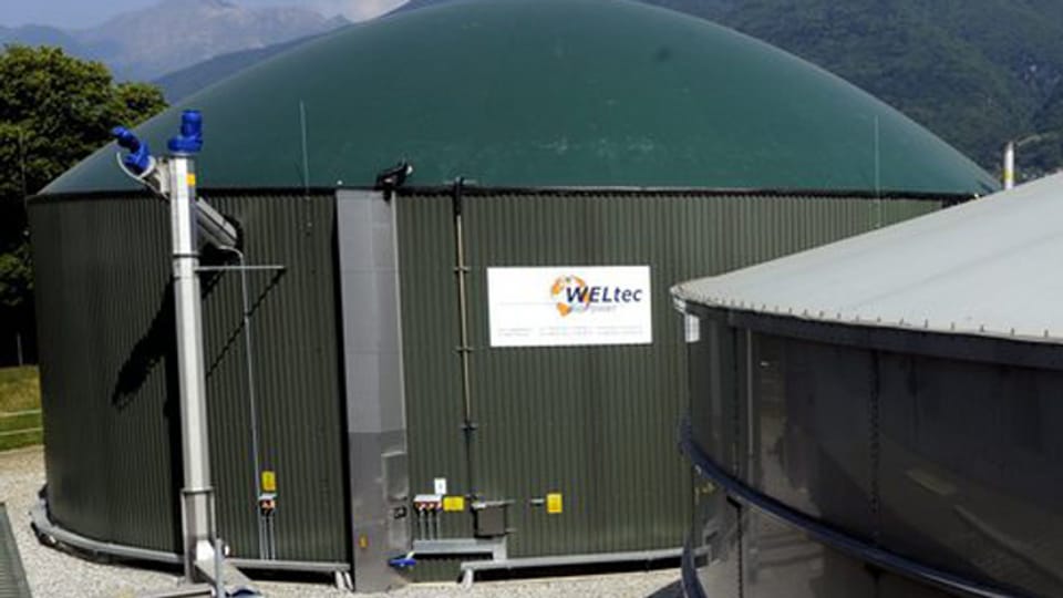Charakteristisch für Biogasanlagen: Das Gärsilo.