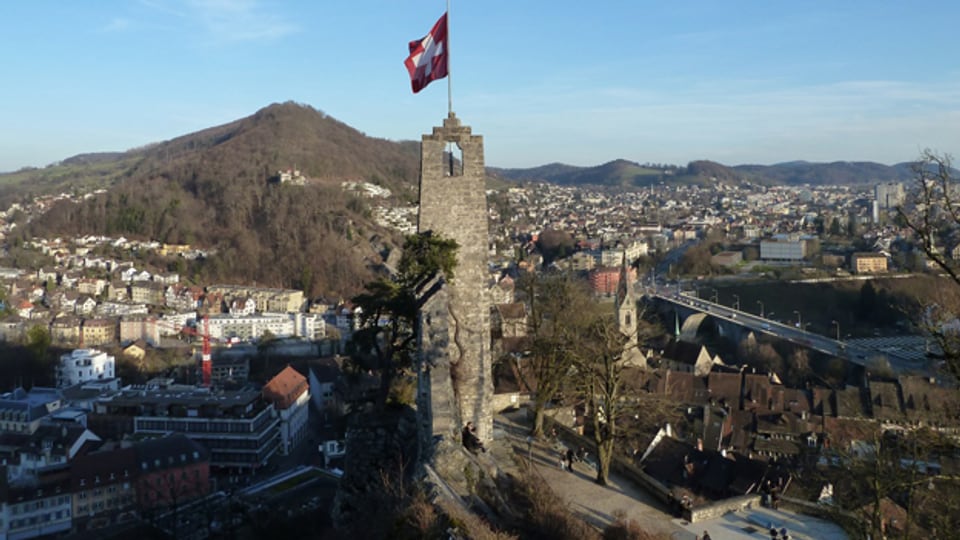 Luftbild der Stadt Baden