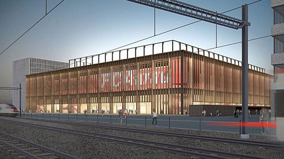 Wenn alles nach Plan läuft, dann kann das neue Aarauer Fussballstadion Torfeld Süd 2016 eröffnet werden.