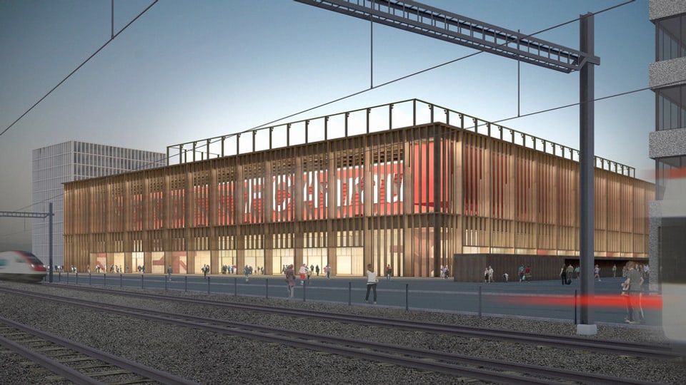 Das neue Stadion in Aarau soll Ende 2016 eröffnet werden. ZVG
