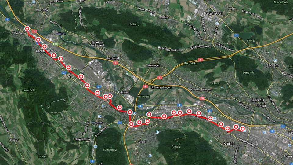 Limmattalbahn bringt im Endausbau eine schnelle Verbindung zwischen Zürich Altstetten und Killwangen im Kanton Aargau.