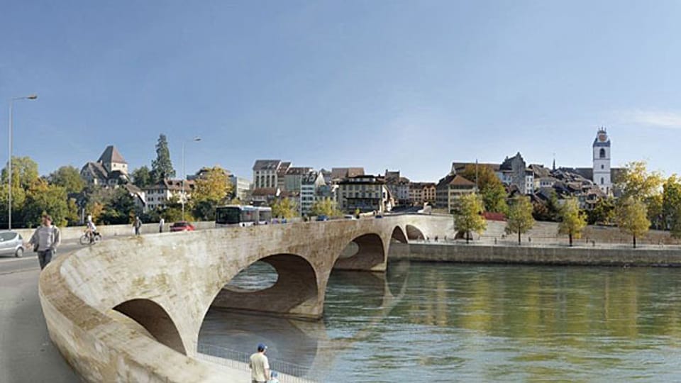 Visualisierung des geplanten Kettenbrücke-Ersatzes «Pont Neuf».