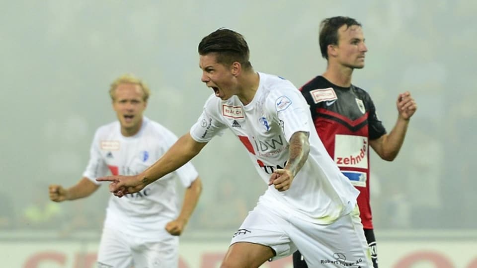 Der FC Wohlen freut sich über den 1:1-Ausgleich gegen Aarau fünf Minuten vor Schluss.