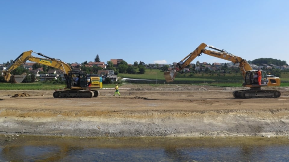 Startschuss für grösstes Aargauer Hochwasser-Rückhaltebecken
