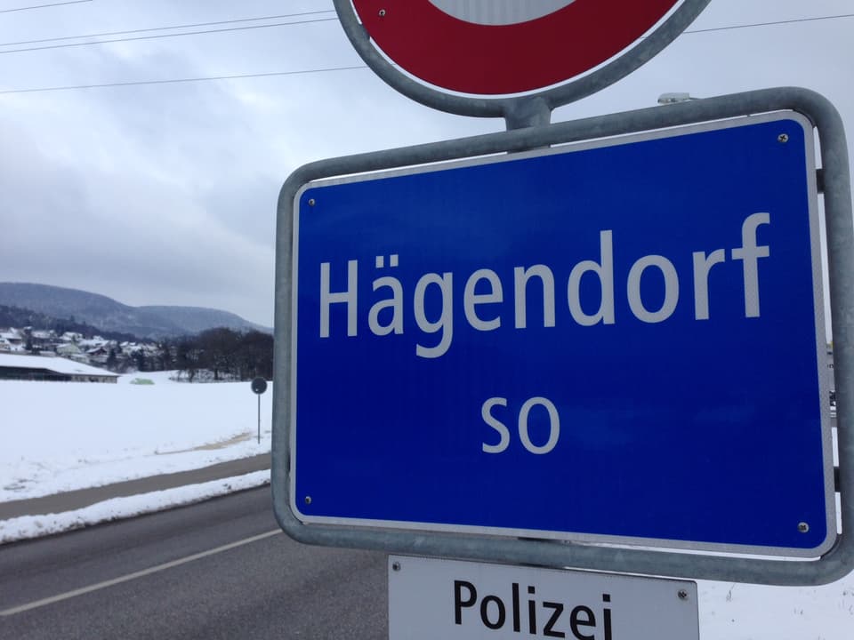 Ortstafel der Gemeinde Hägendorf