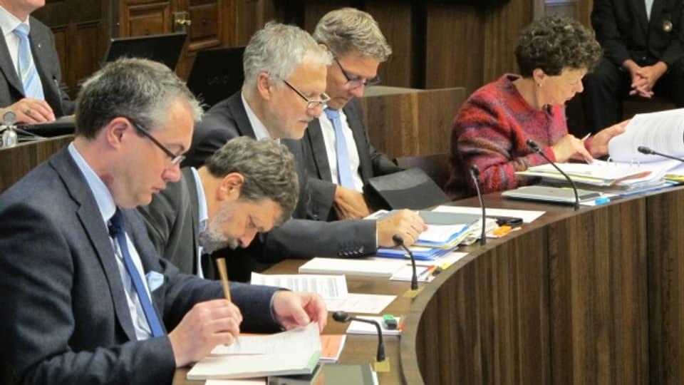 Regierungsrat Solothurn: Remo Ankli, Roland Heim, Peter Gomm, Roland Fürst und Esther Gassler.