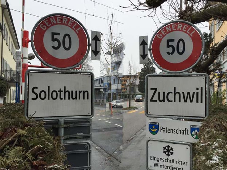 Sie bleiben getrennt: Die beiden Gemeinden Solothurn und Zuchwil.