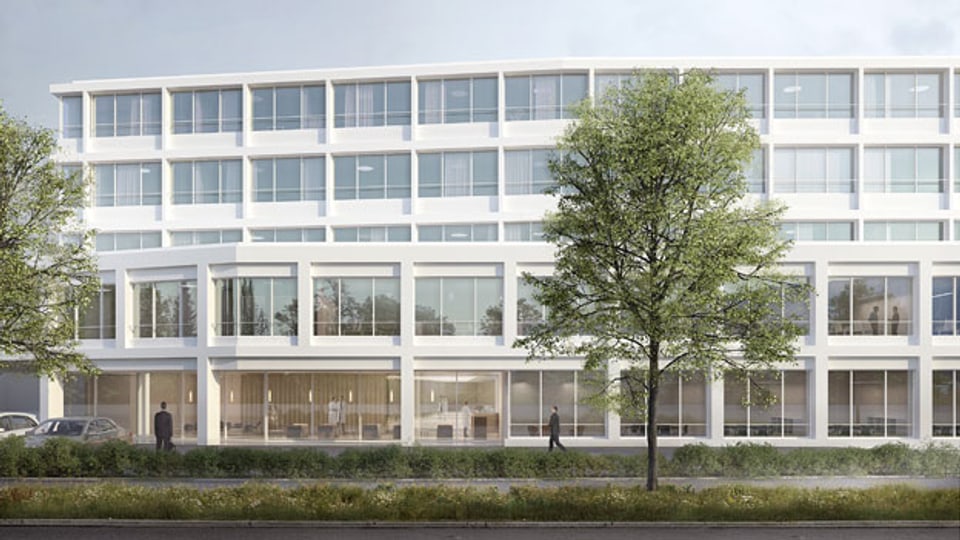 Der Neubau in Aarau soll zwischen der Klinik und dem Kern-Areal entstehen.