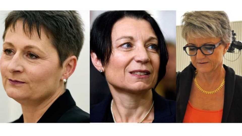 SVP-Kandidatin Franziska Roth, SP-Nationalrätin Yvonne Feri und BDP-Frau Maya Bally im Duell um die Aargauer Regierung.