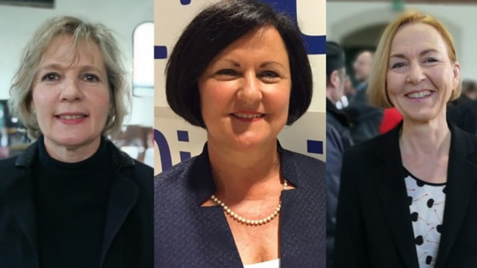 Im Rennen für die Solothurner Regierung sind nur noch Frauen, nämlich Brigit Wyss, Marianne Meister und Susanne Schaffner.