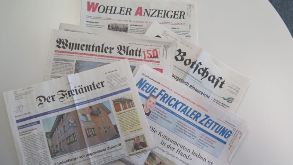 Freiämter, Fricktaler Zeitung oder Wynentaler Blatt: Nicht nur im Aargau gibt es diverse Lokalzeitungen.