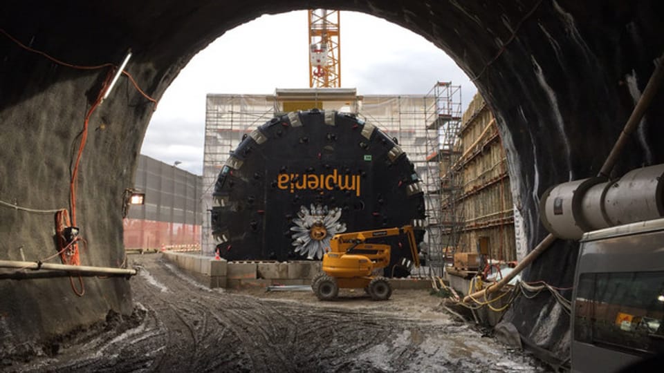 Noch ist der Bözberg-Tunnel im Bau. Wenn er dereinst offen ist, werden viel mehr Güterzüge durch den Aargau fahren.
