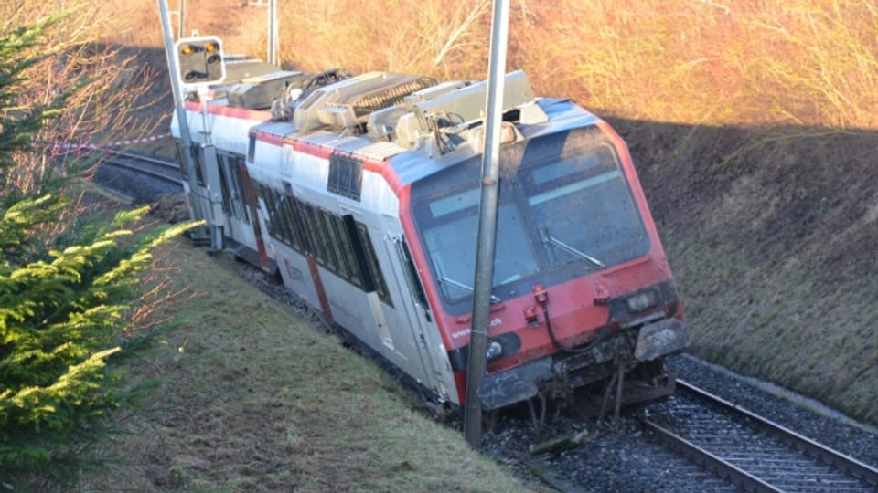 Beim Erdrutsch in Lommiswil sind drei Zugwagen aus den Schienen gesprungen.
