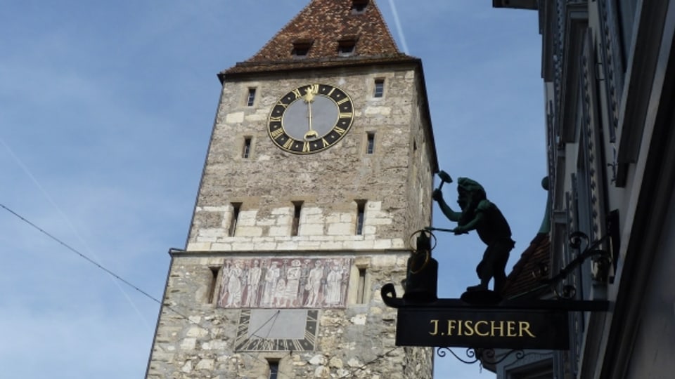 Der Obertrum in der Altstadt von Aarau.