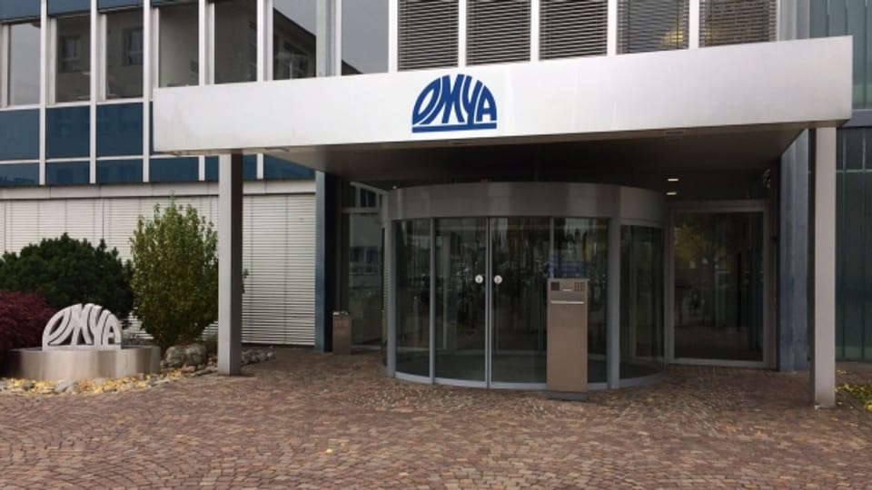 Eingang zu Omya-Hauptsitz in Oftringen.