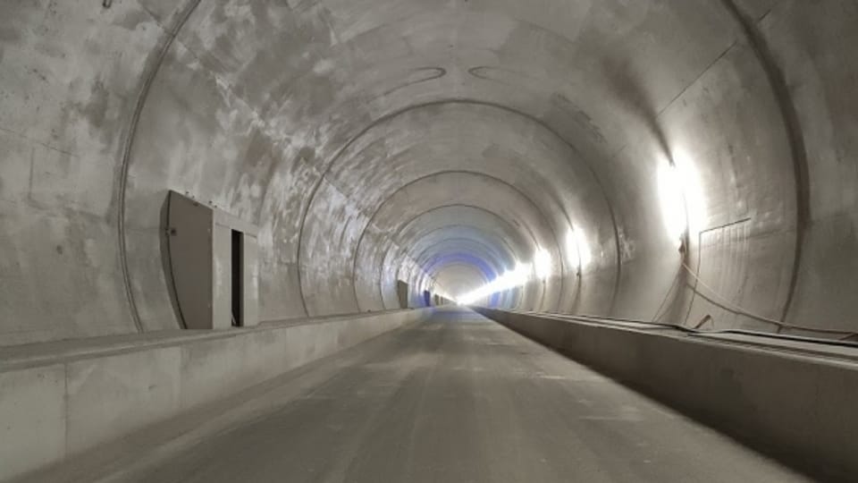 Der neue Bözberg-Tunnel im Rohzustand