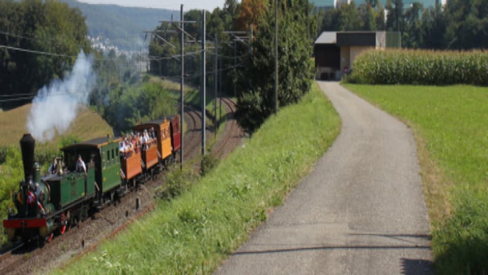 Wird heute nur noch für Güterzüge und historische Fahrten benutzt: Die alte Bahnstrecke am Hochrhein.
