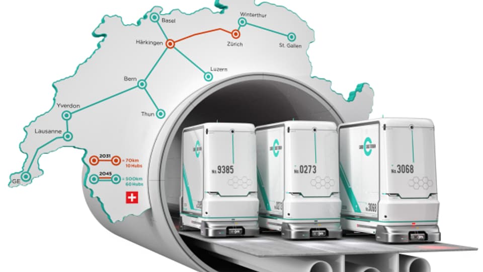 Im unterirdischen Tunnel von Härkingen nach Zürich: Das ist die Idee hinter Cargo Sous Terrain