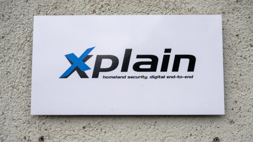 Logo am Hauptsitz der IT-Firma Xplain in Interlaken. Im Mai 2023 wurde die Firma, die für den Bund und die Kantone arbeitet, gehackt. Daten landeten im Darknet.