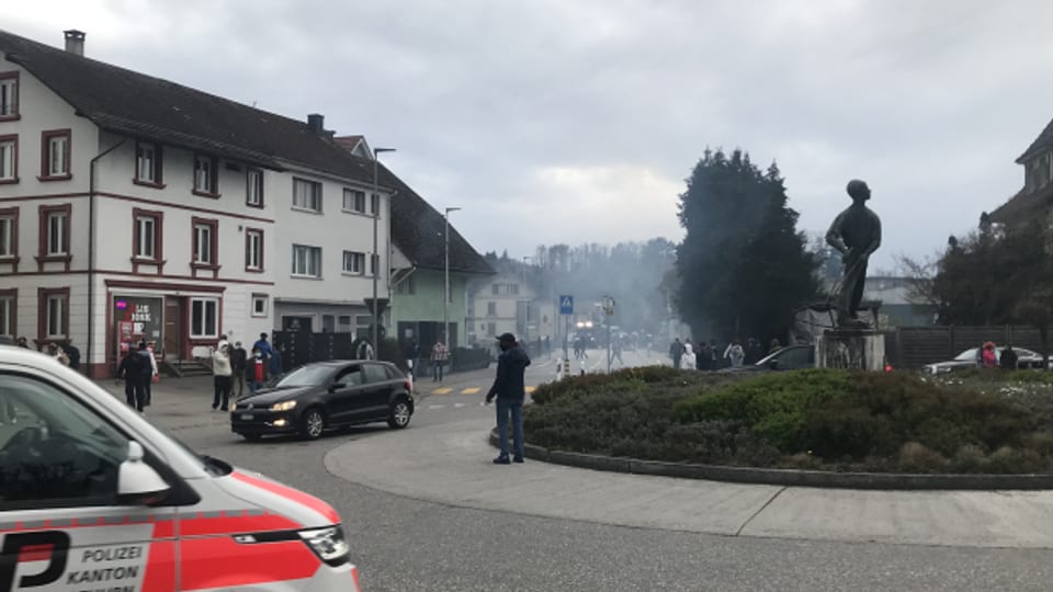 Tränengasschwaden am Ostersonntag in Gerlafingen.