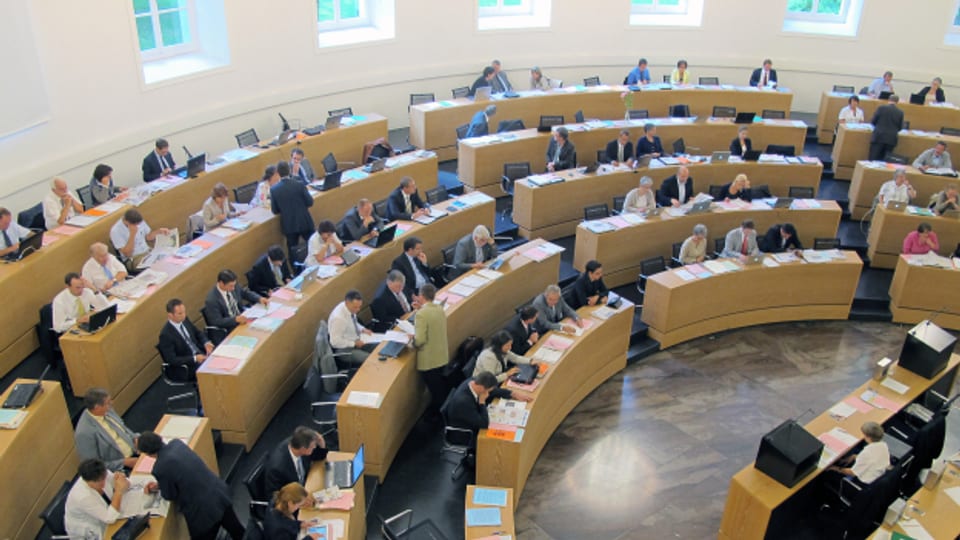 Hier tagt der Aargauer Grossrat im Parlamentssaal. Doch soll man sich künftig auch via Teams zuschalten können?