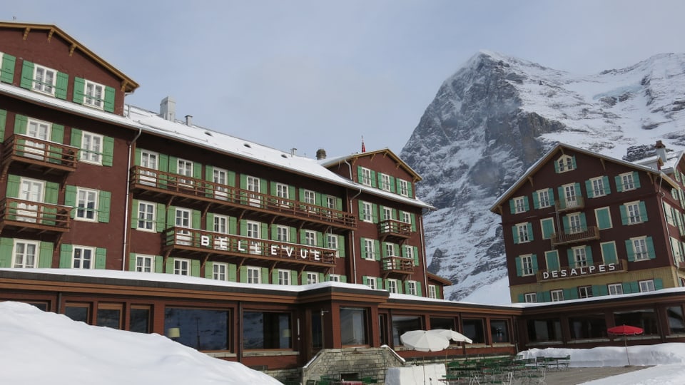 Hort der Ruhe im Weltcup-Sturm: Hotel Bellevue des Alpes auf der Kleinen Scheidegg.