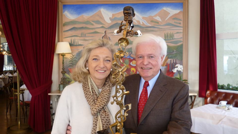 Marianne Gauer und Hans Zurbrügg im Hotel Innere Enge in Bern.