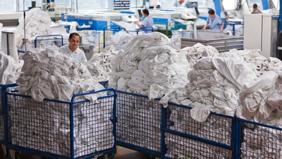 Die Inotex AG verarbeitet in Bern täglich 27 Tonnen Wäsche.
