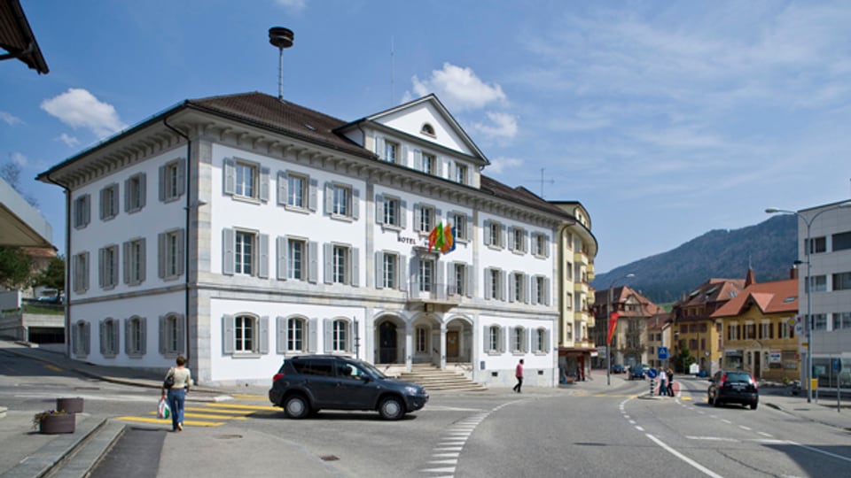 Das Rathaus von Tavannes im Berner Jura.