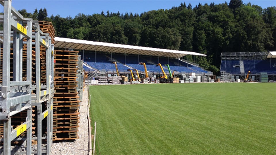 In Burgdorf entsteht derzeit das grösste Stadion der Schweiz.