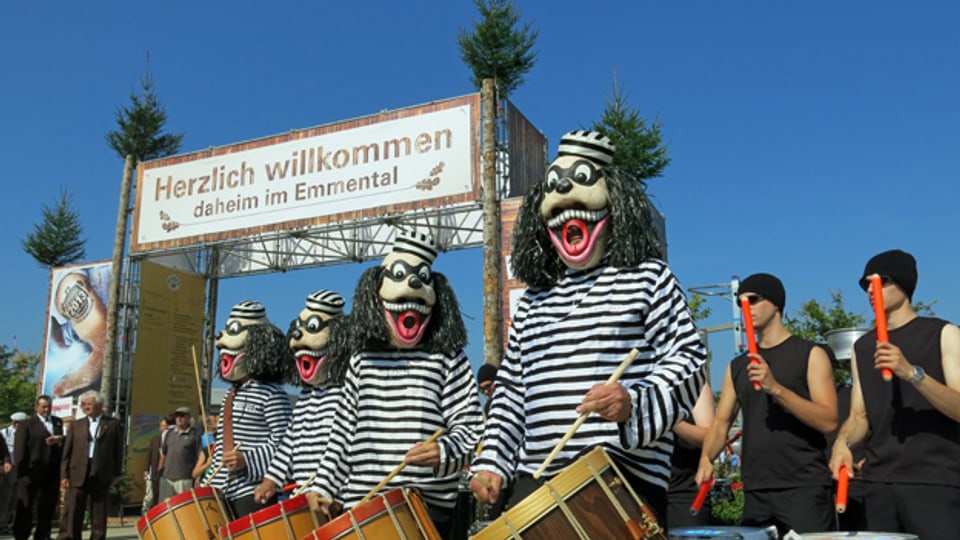 Guggenmusik bei der Eröffnung des Schwing- und Älplerfests in Burgdorf.