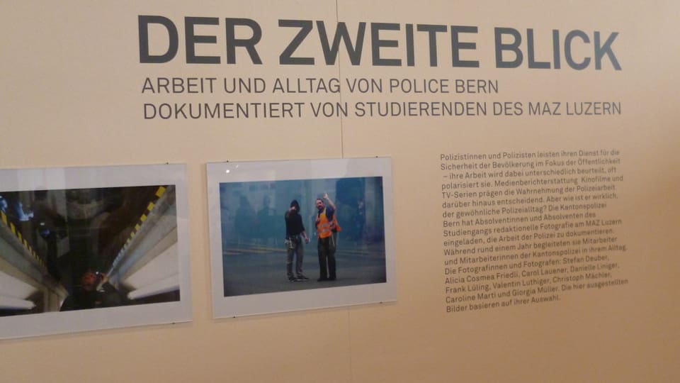 Der Polizei-Alltag als Ausstellung im Kornhausforum Bern.