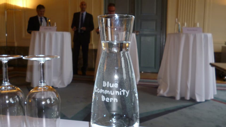 Predige Wasser und trinke es auch - Trinkwasser-Label für die Stadt Bern.