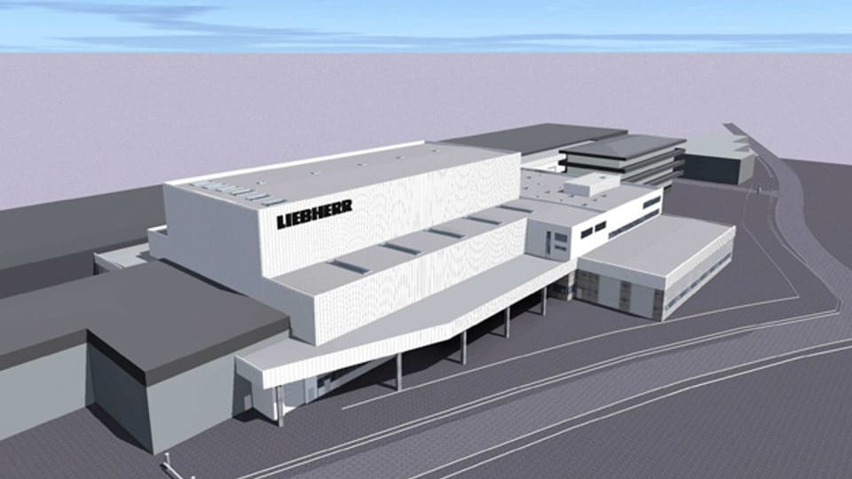 Das Modell der neuen Halle in Bulle.