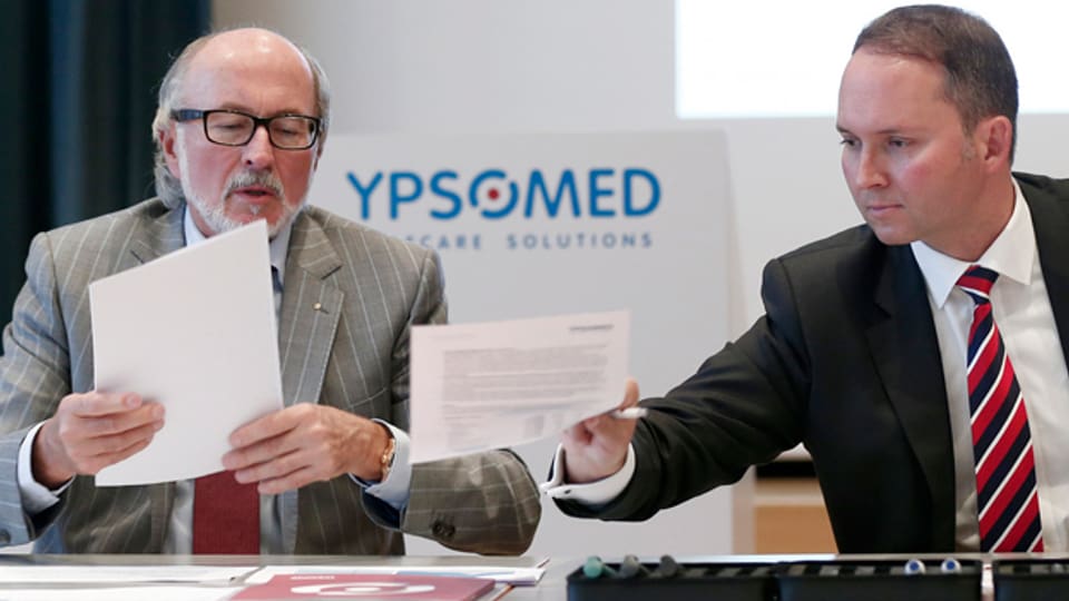Generationenwechsel bei Ypsomed: Vater Willy Michel und Sohn Simon Michel, der neue CEO ab Mitte 2014.