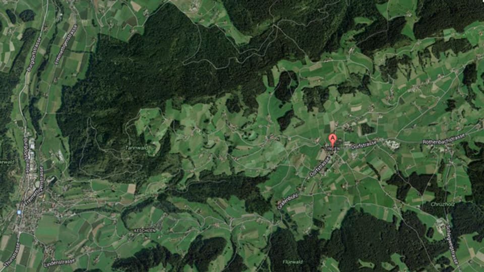 Linden bei Oberdiessbach aus Satellitensicht.