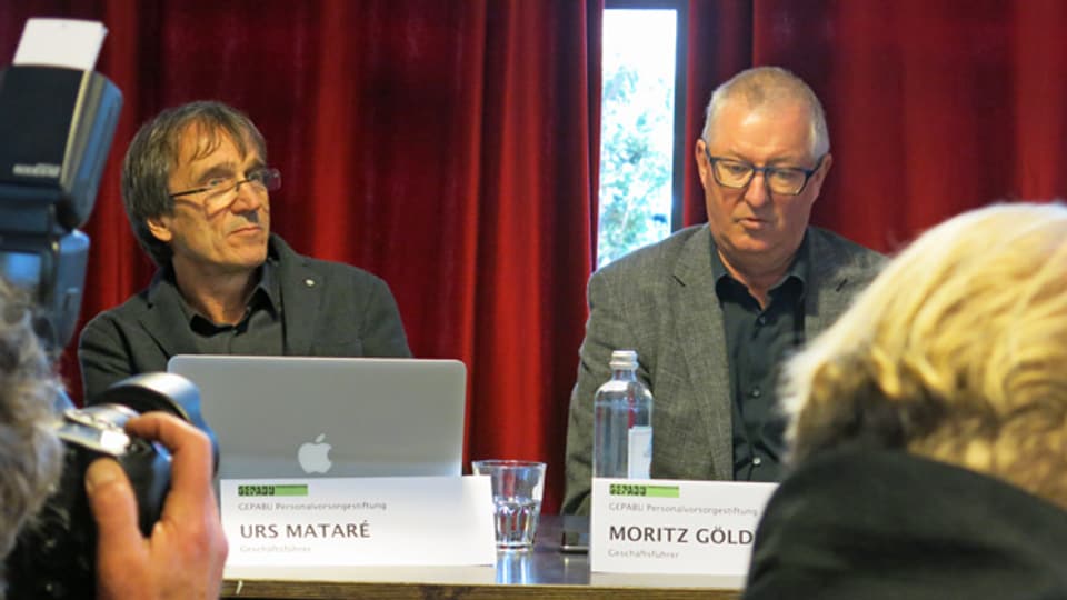 Die Vertreter der Pensionskassen Urs Mataré und Moritz Göldi wollen den Weiterbetrieb des Konzertlokals.