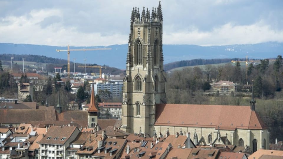 Stadtansicht von Freiburg.