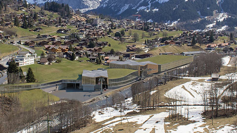 Die Talstation Grund bei Grindelwald mit dem geplanten Parkhaus.