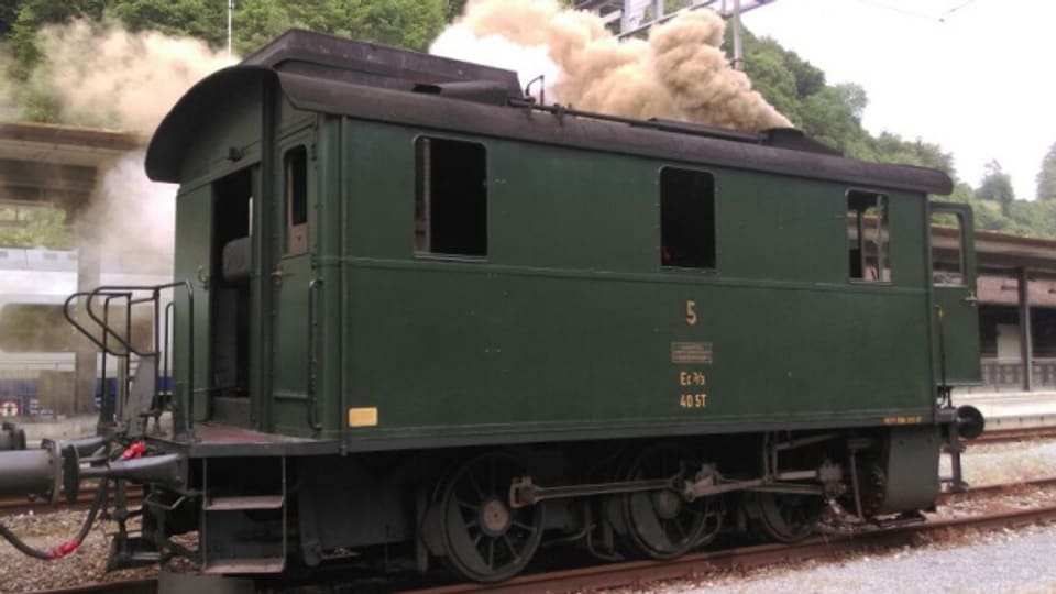 Die Kastenlokomotive mit Baujahr 1936 war in den letzten Jahren in Erstfeld im Einsatz.