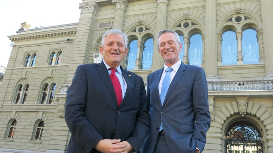Hans Stöckli (links) und Werner Luginbühl wollen weiter zusammen im Ständerat arbeiten.