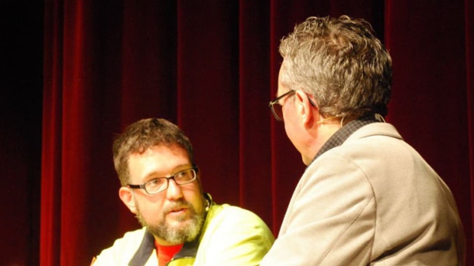 Michael Reber (links) im Gespräch mit Peter Brandenberger.