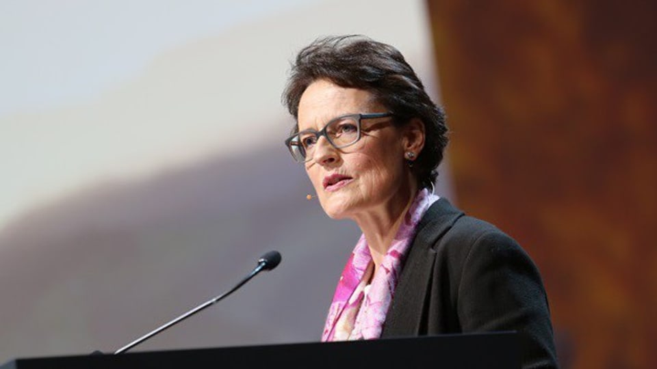 Antoinette Hunziker an der Generalversammlung in Bern.