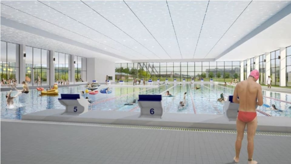 Projekte aus anderen Städten (im Bild Uster ZH) geben einen Eindruck, wie die Schwimmhalle dereinst aussehen könnte. ZVG