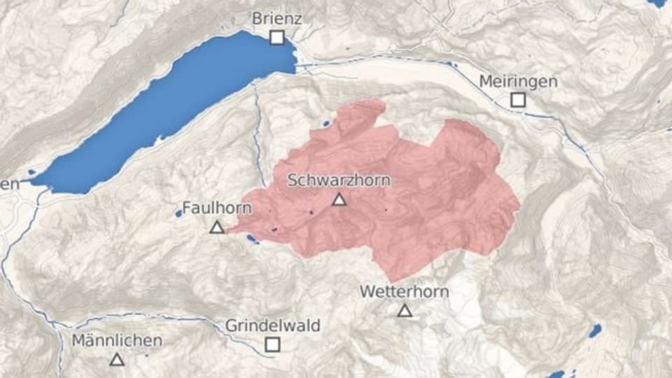 Das Jagdbanngebiet Schwarzhorn im östlichen Berner Oberland. Drei von 18 Ski- und Schneeschuh-Touren sind gestrichen.