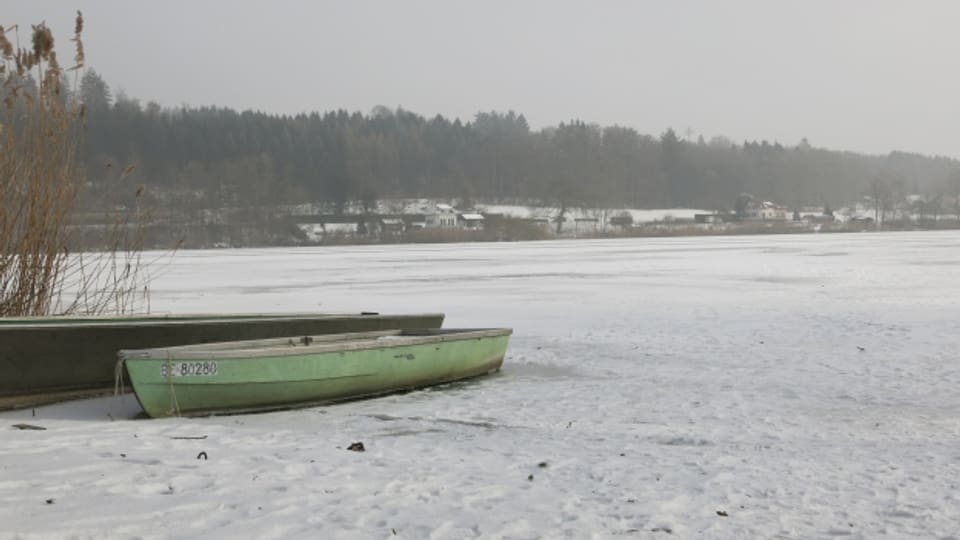Nach 2012 ist der Moossee wieder einmal gefroren.