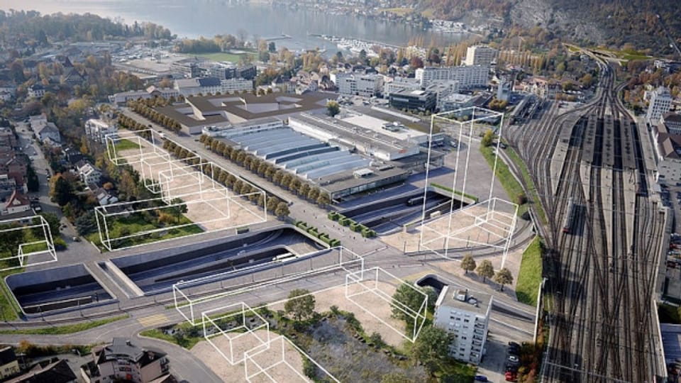 So ist der neue Autobahnabschnitt in der Stadt Biel geplant.